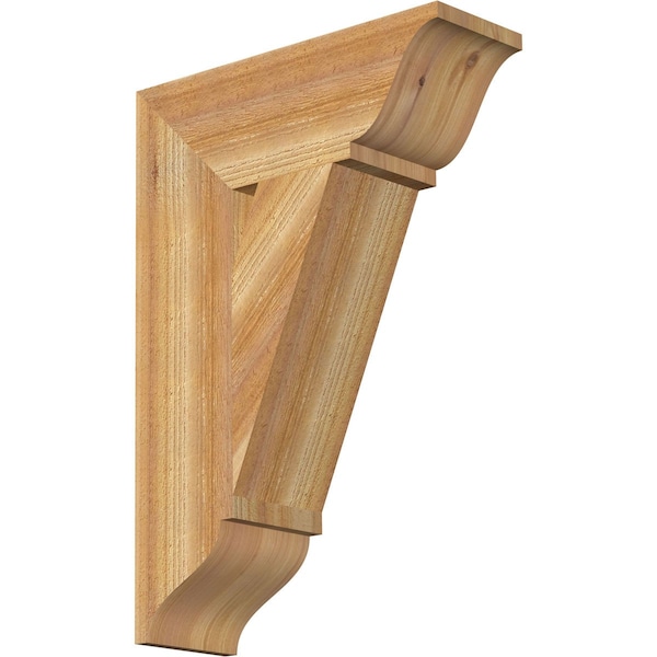 Ekena Millwork Traditional Traditional Rough Sawn Bracket, Western Red Cedar, 6"W x 18"D x 26"H BKT06X18X26TRA01RWR - main